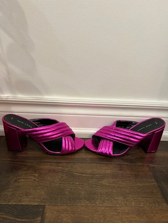 Pink Metallic Heels - Picture 9 of 10